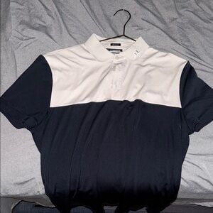 J.Lindeberg Two-Tone Black and White Polo Shirt